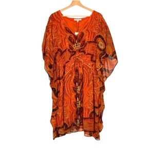 Speed Control New York Dolman Sleeve Chiffon Caftan Dress Size 3X NWT